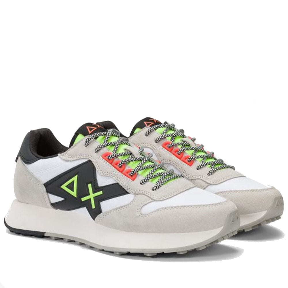 Scarpe Uomo Sun68 Sneakers Jaki 2.0 Fluo Bianco - Z45115