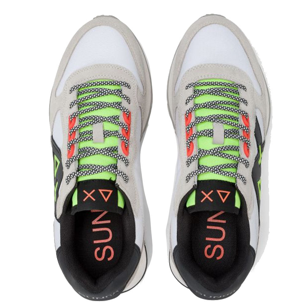 Scarpe Uomo Sun68 Sneakers Jaki 2.0 Fluo Bianco - Z45115