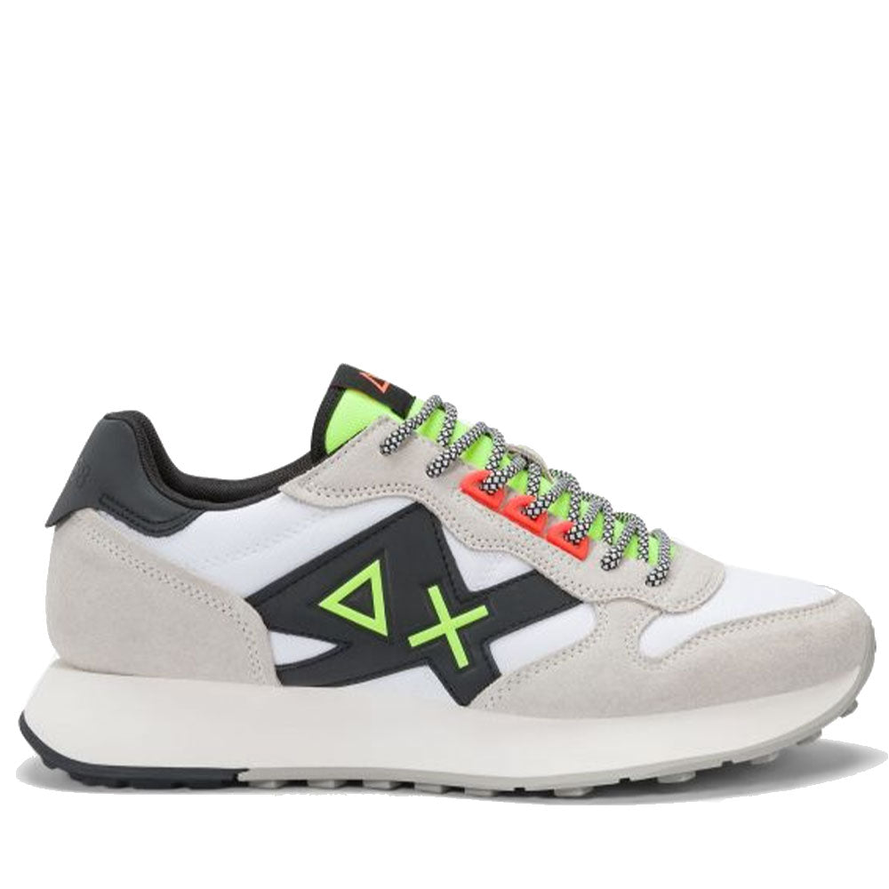 Scarpe Uomo Sun68 Sneakers Jaki 2.0 Fluo Bianco - Z45115