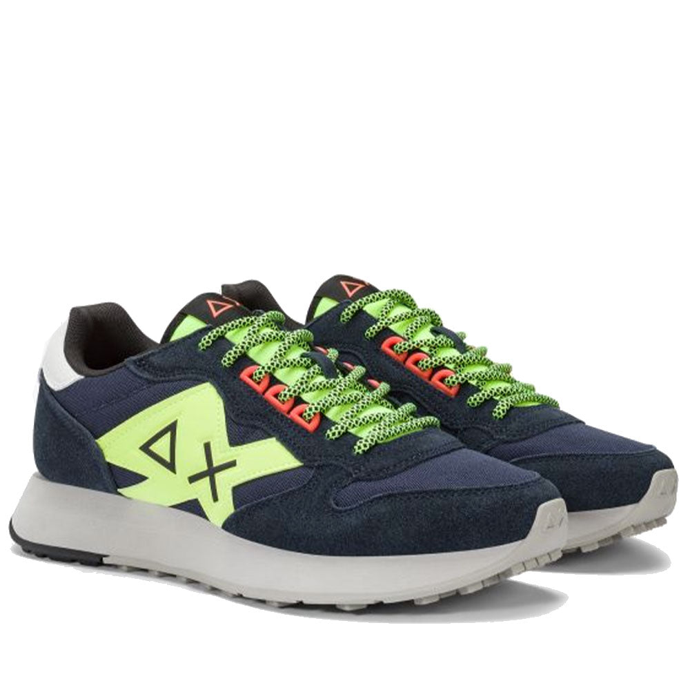 Scarpe Uomo Sun68 Sneakers Jaki 2.0 Fluo Navy Blue - Z45115