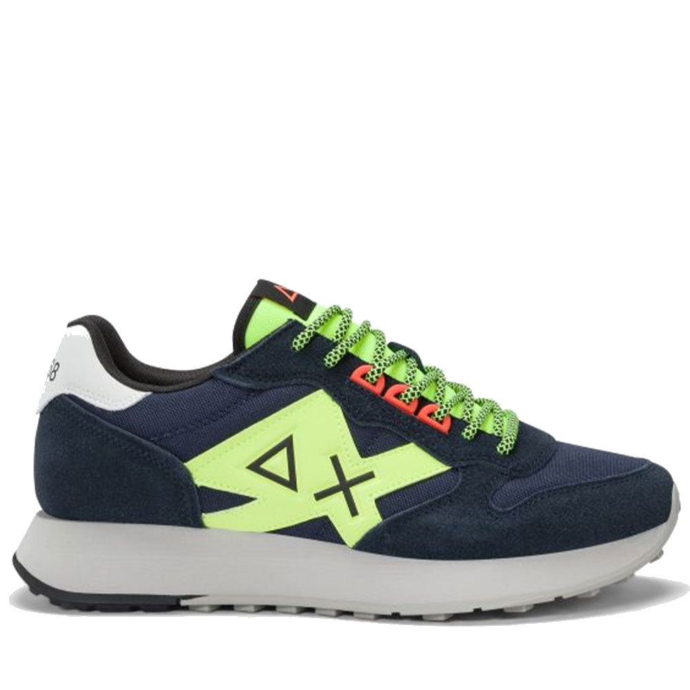 Scarpe Uomo Sun68 Sneakers Jaki 2.0 Fluo Navy Blue - Z45115