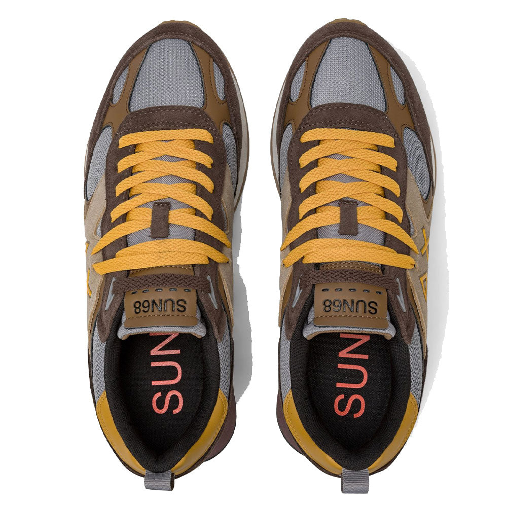 Scarpe Uomo Sun68 Sneakers Jaki Outdoor Colore Marrone - Z45116