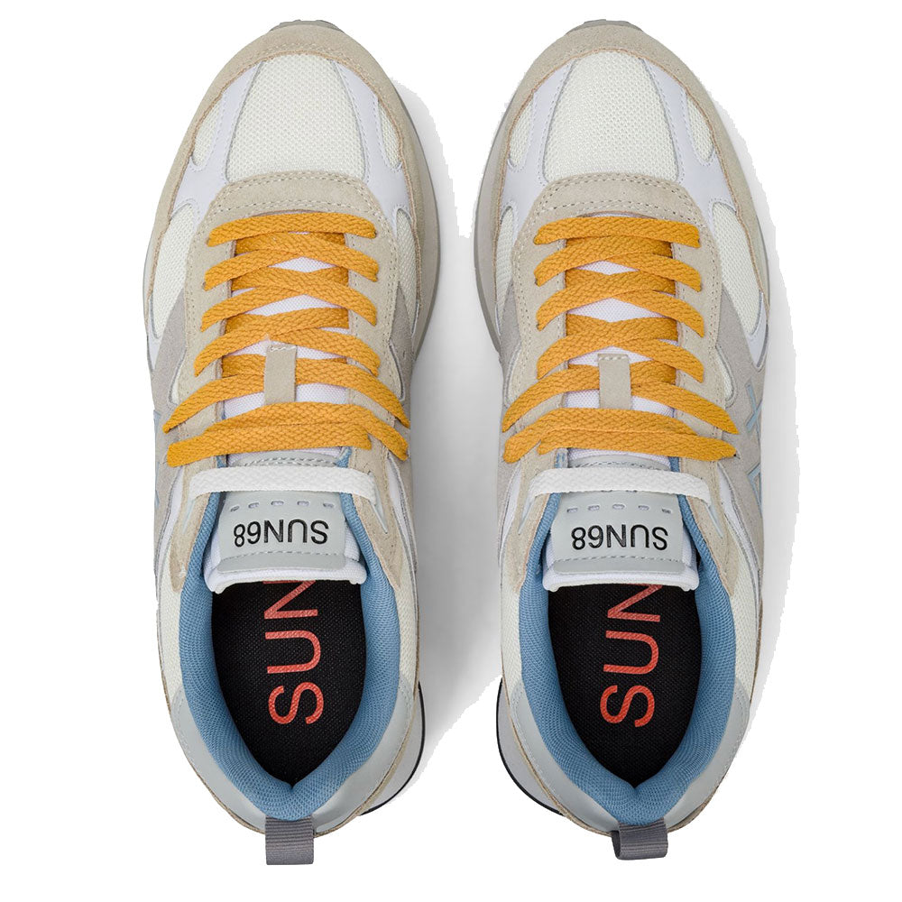 Scarpe Uomo Sun68 Sneakers Jaki Outdoor Colore Bianco Panna - Z45116