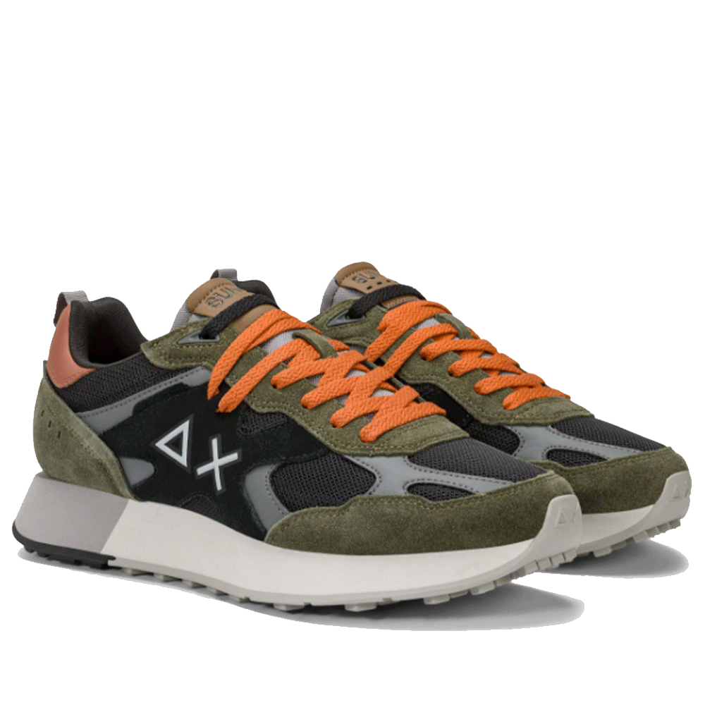 Scarpe Uomo Sun68 Sneakers Jaki Outdoor Colore Militare Scuro - Z45116