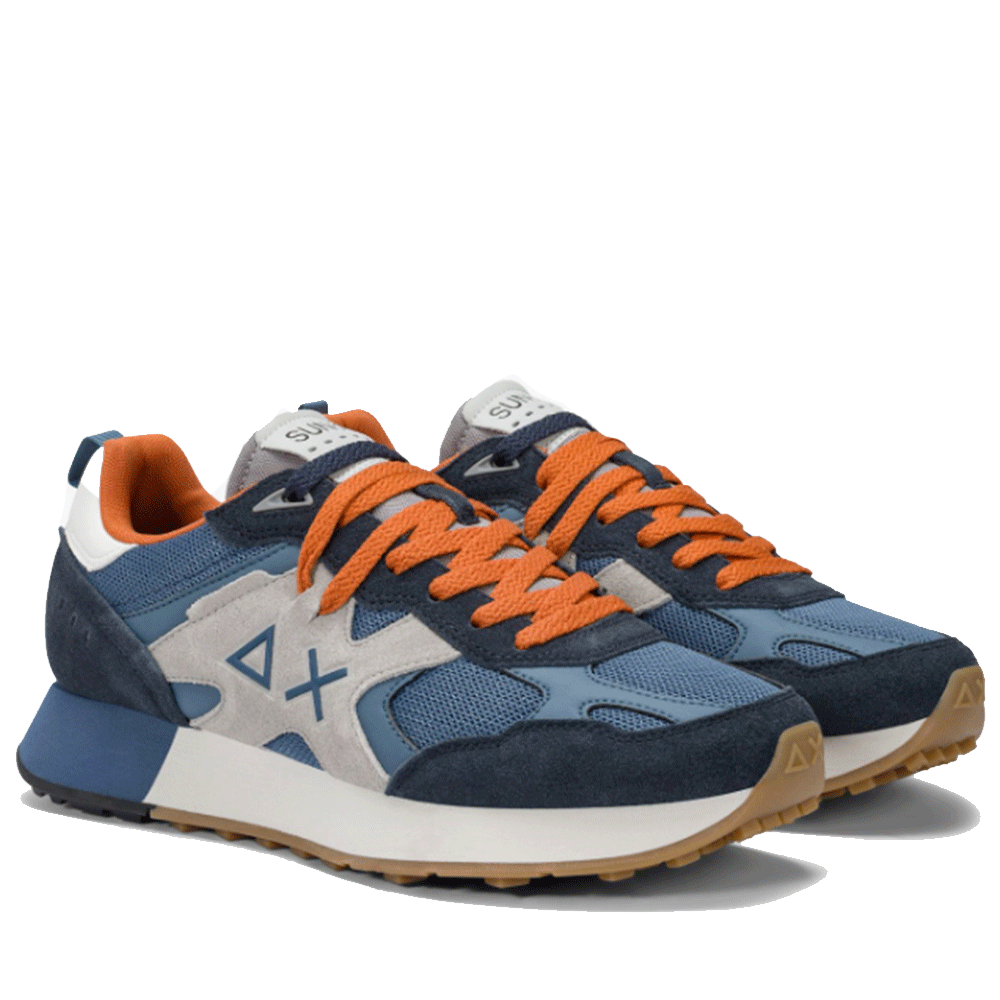 Scarpe Uomo Sun68 Sneakers Jaki Outdoor Colore Avio Scuro - Z45116