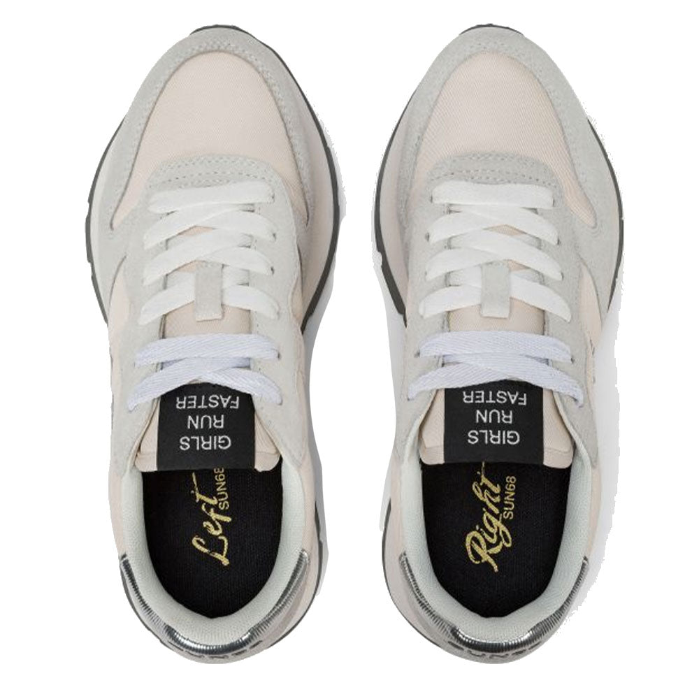 Scarpe Donna Sun68 Sneakers Ally Gold Silver Colore Bianco Panna - Z45202