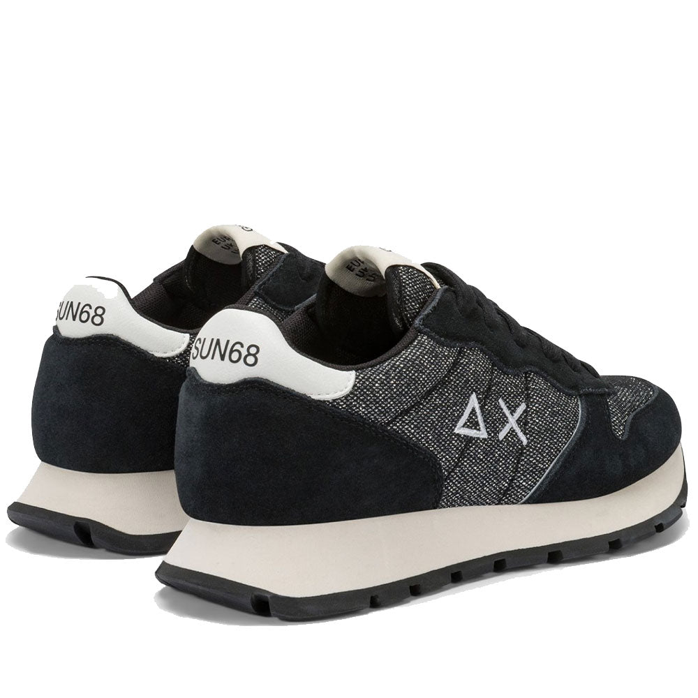 Scarpe Donna Sun68 Sneakers Ally Glitter Textile Colore Nero - Z45204
