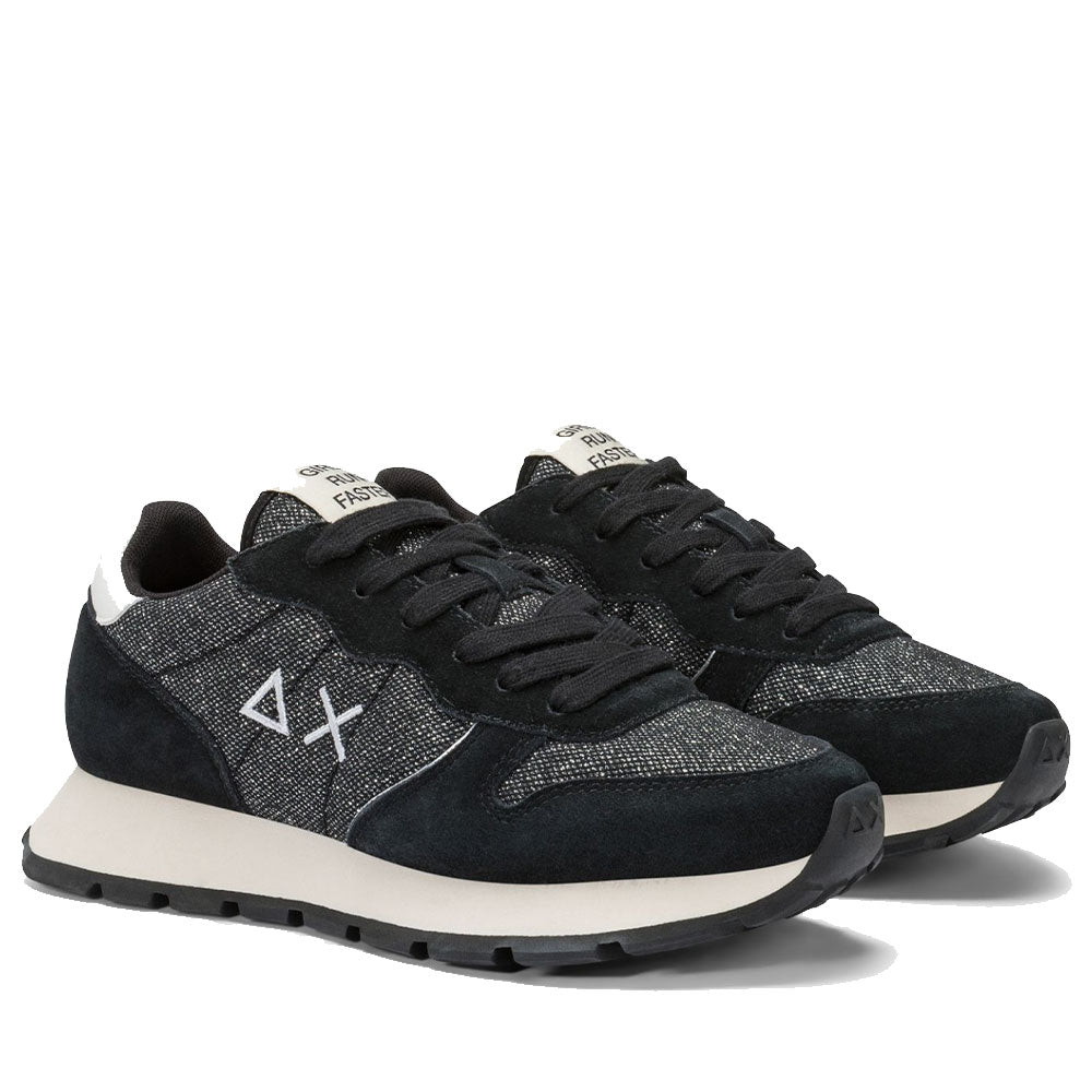 Scarpe Donna Sun68 Sneakers Ally Glitter Textile Colore Nero - Z45204