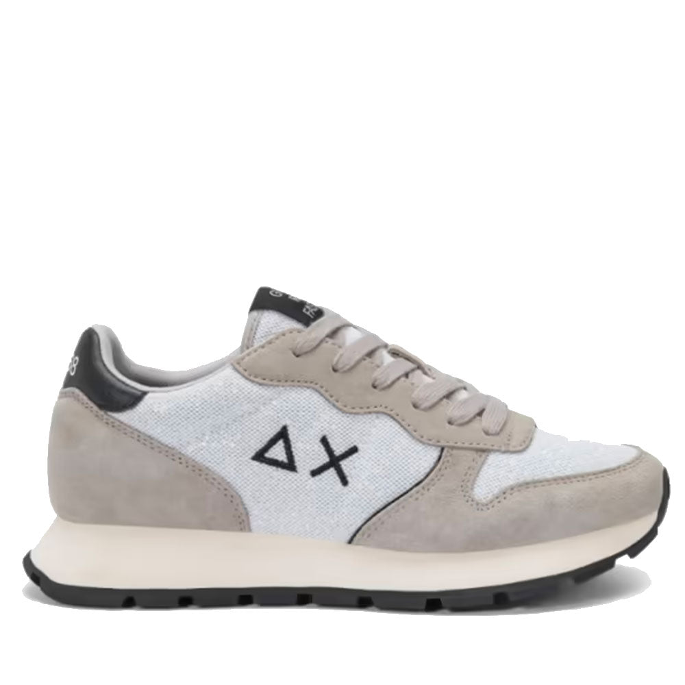 Scarpe Donna Sun68 Sneakers Ally Glitter Textile Colore Argento - Z45204
