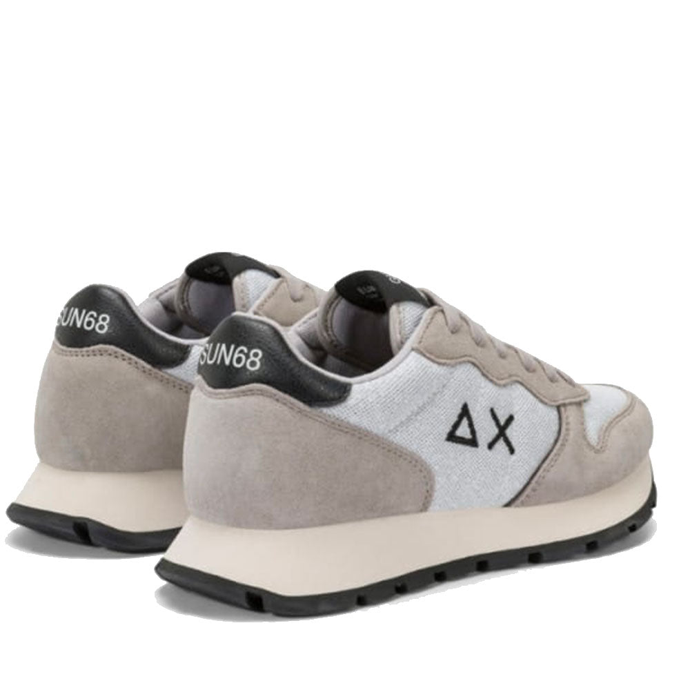 Scarpe Donna Sun68 Sneakers Ally Glitter Textile Colore Argento - Z45204