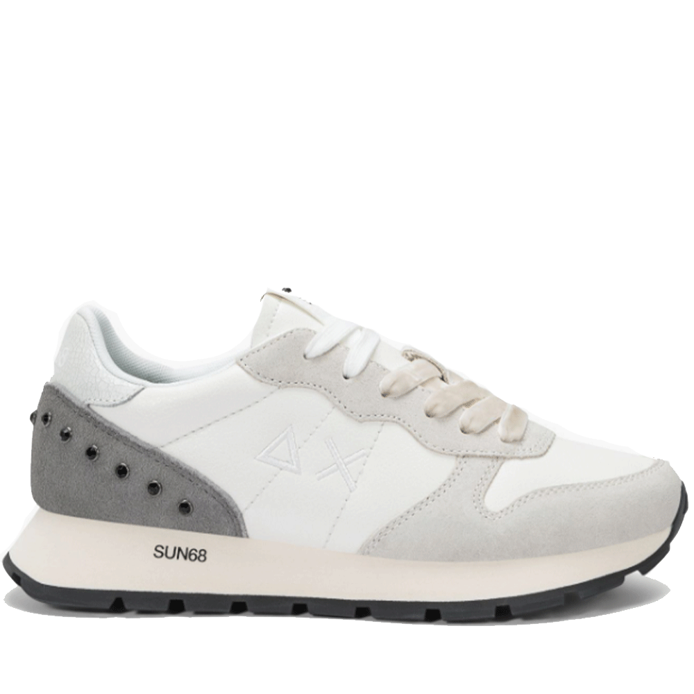 Scarpe Donna Sun68 Sneakers Ally Studs Colore Bianco Panna - Z45206