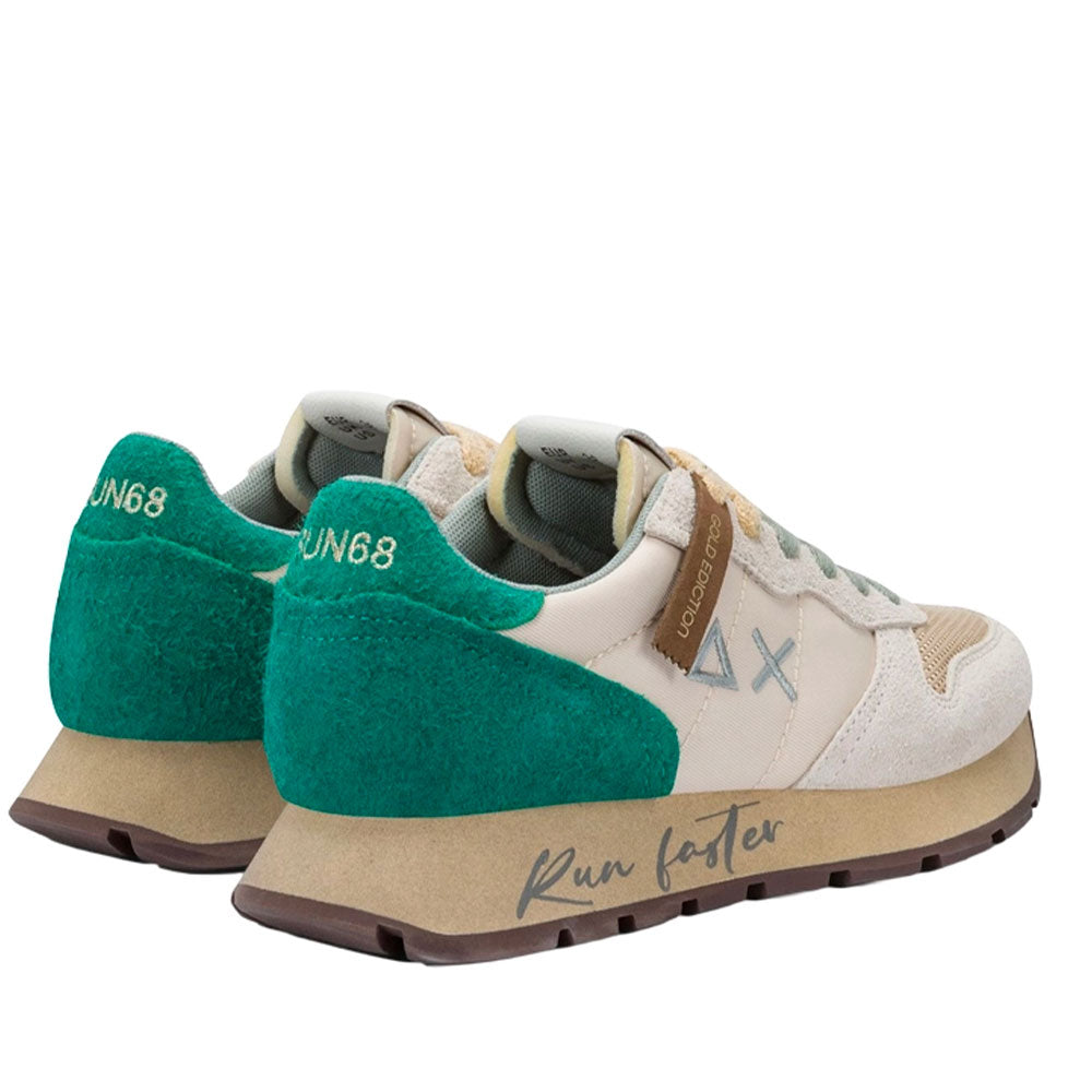 Women's Cream White Vintage Sneakers SUN68 Ally - Z45207