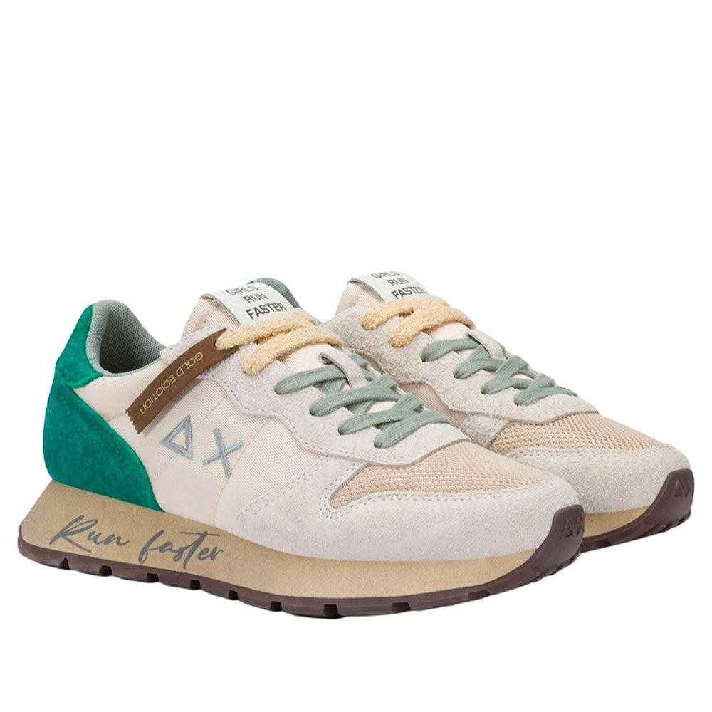 Scarpe Donna Sun68 Sneakers Ally Vintage Colore Bianco Panna - Z45207