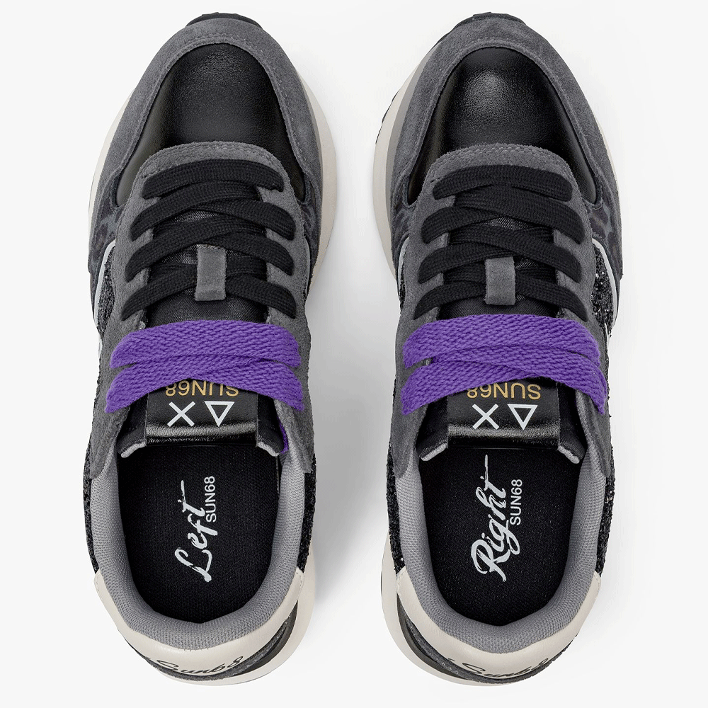 Scarpe Donna Sun68 Sneakers Big Ally Glitter Colore Nero - Z45212