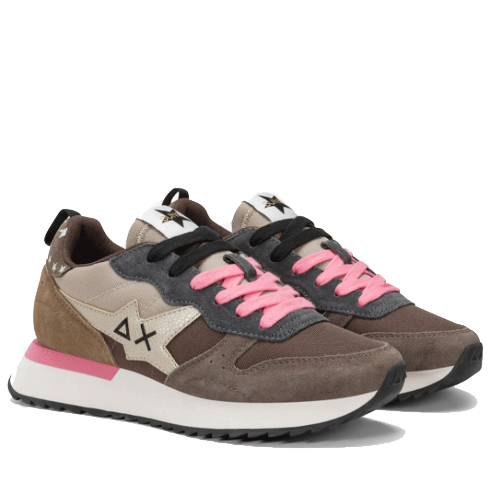 Scarpe Donna Sun68 Sneakers Stargirl Multicolor Colore Marrone - Z45216