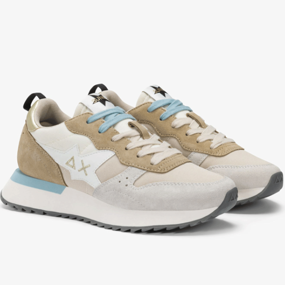 Scarpe Donna Sun68 Sneakers Stargirl Multicolor Colore Bianco Panna - Z45216