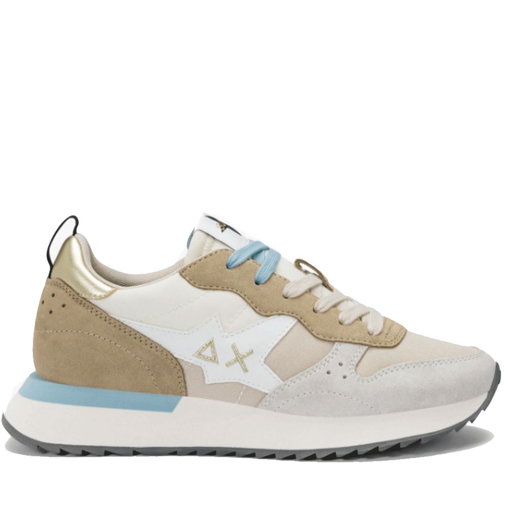 Scarpe Donna Sun68 Sneakers Stargirl Multicolor Colore Bianco Panna - Z45216