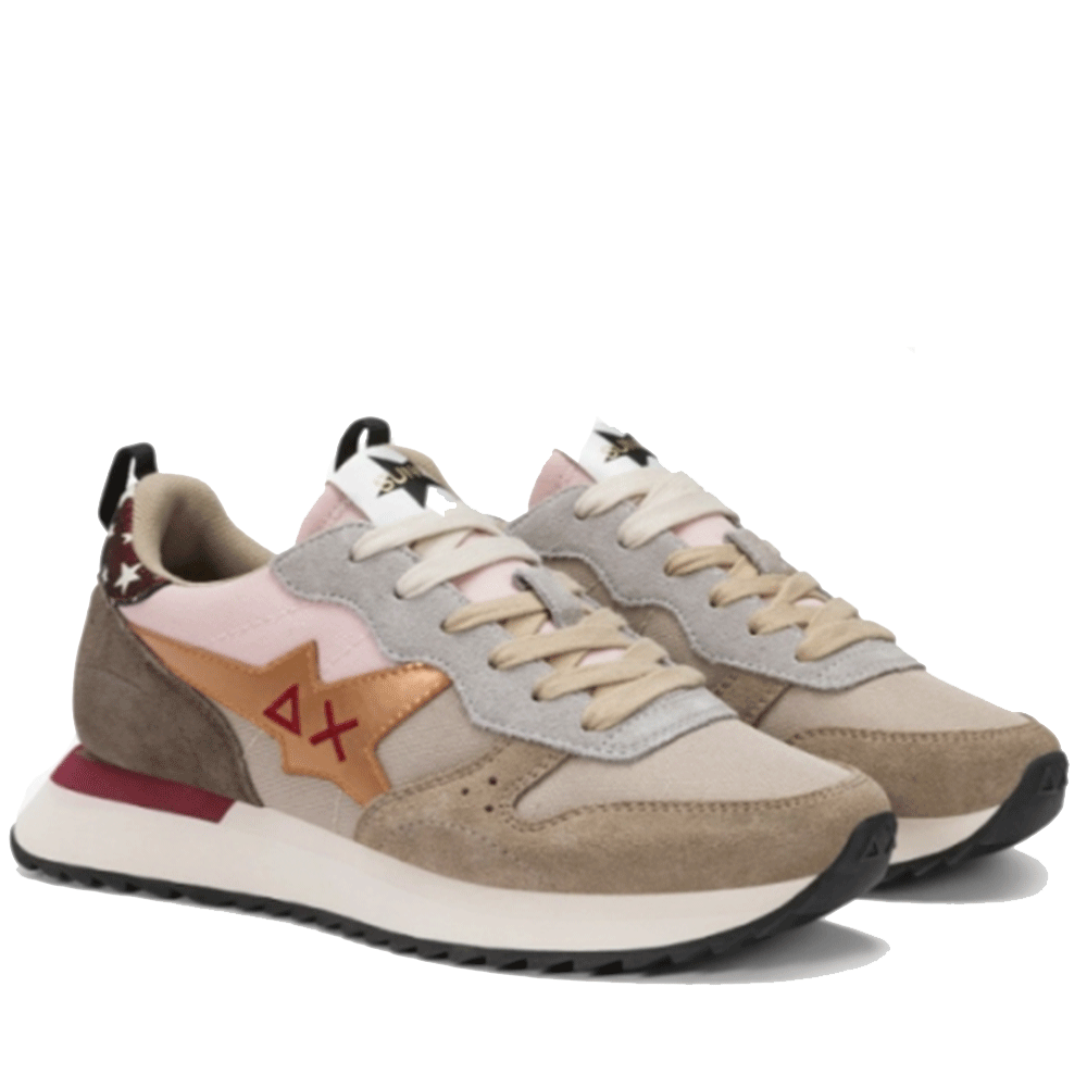 Scarpe Donna Sun68 Sneakers Stargirl Multicolor Colore Beige Scuro - Z45216
