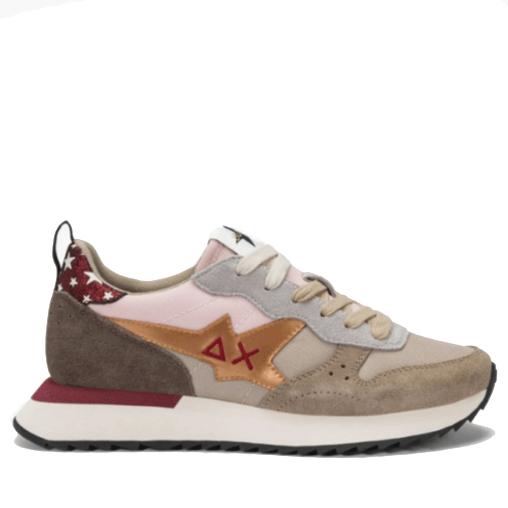 Scarpe Donna Sun68 Sneakers Stargirl Multicolor Colore Beige Scuro - Z45216