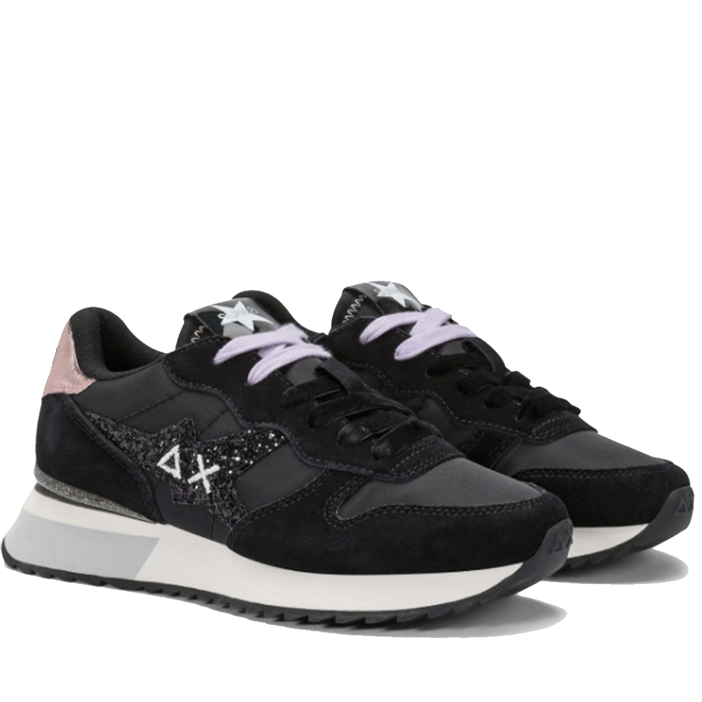 Scarpe Donna Sun68 Sneakers Stargirl Glitter Logo Colore Nero - Z45217
