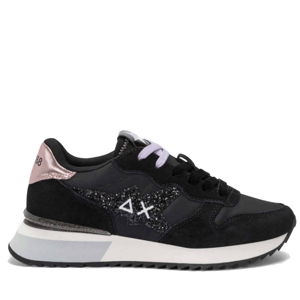 Scarpe Donna Sun68 Sneakers Stargirl Glitter Logo Colore Nero - Z45217