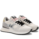 Scarpe Donna Sun68 Sneakers Stargirl Glitter Logo Colore Bianco Panna - Z45217