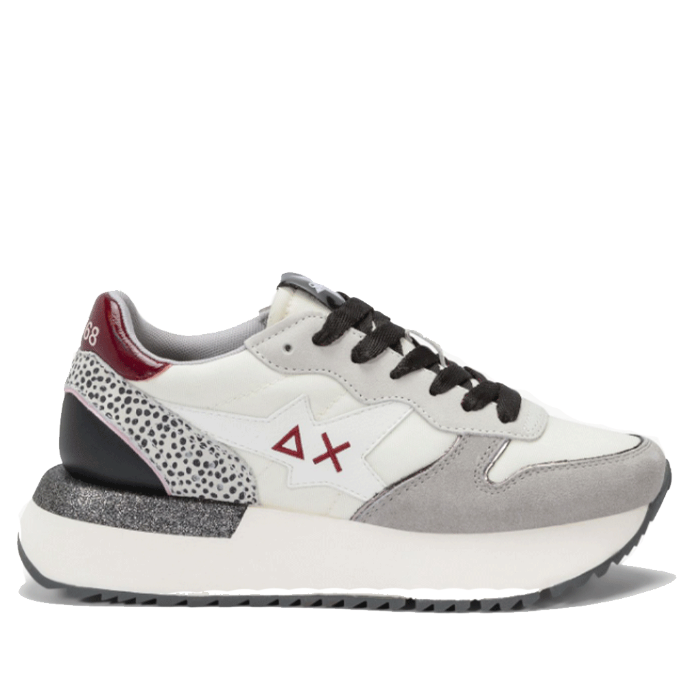 Scarpe Donna Sun68 Sneakers Big Stargirl Mix Material Colore Bianco Panna - Z45221