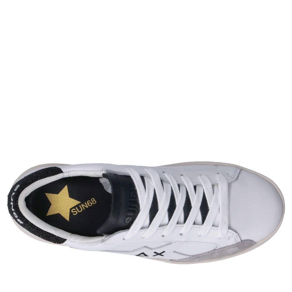 Scarpe Donna Sun68 Sneakers Big Katy Leather Bianco - Nero - Z45235