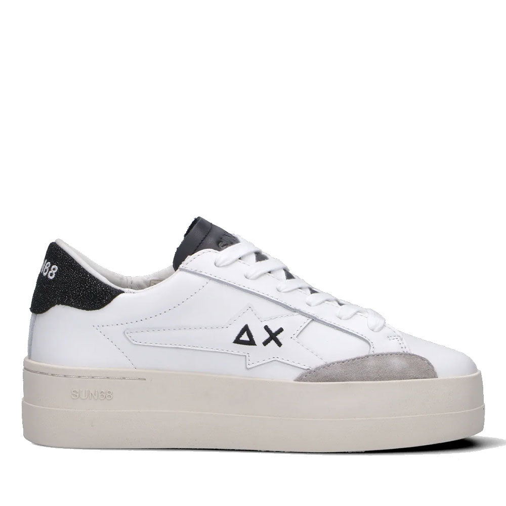 Scarpe Donna Sun68 Sneakers Big Katy Leather Bianco - Nero - Z45235