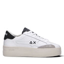 Scarpe Donna Sun68 Sneakers Big Katy Leather Bianco - Nero - Z45235