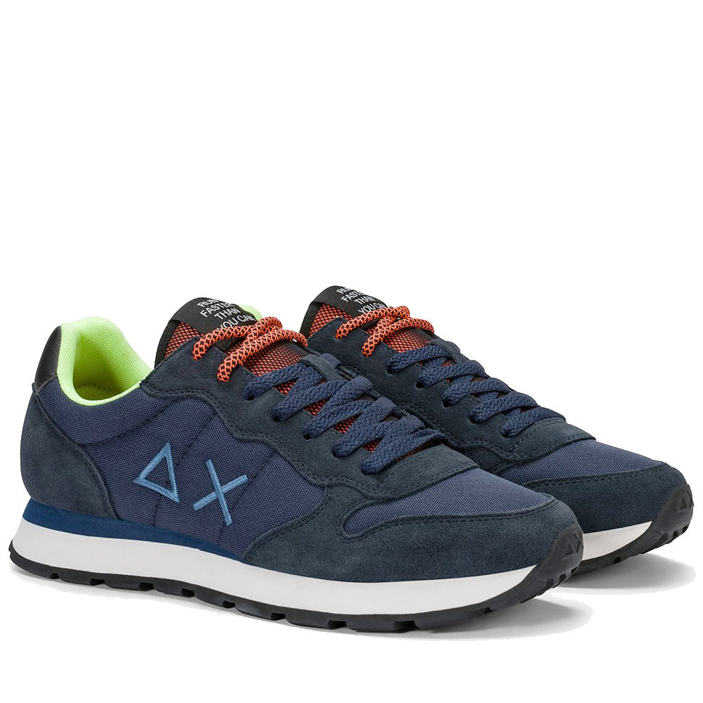 Sneakers Uomo SUN68 Tom Fluo Navy Blue - Z46102