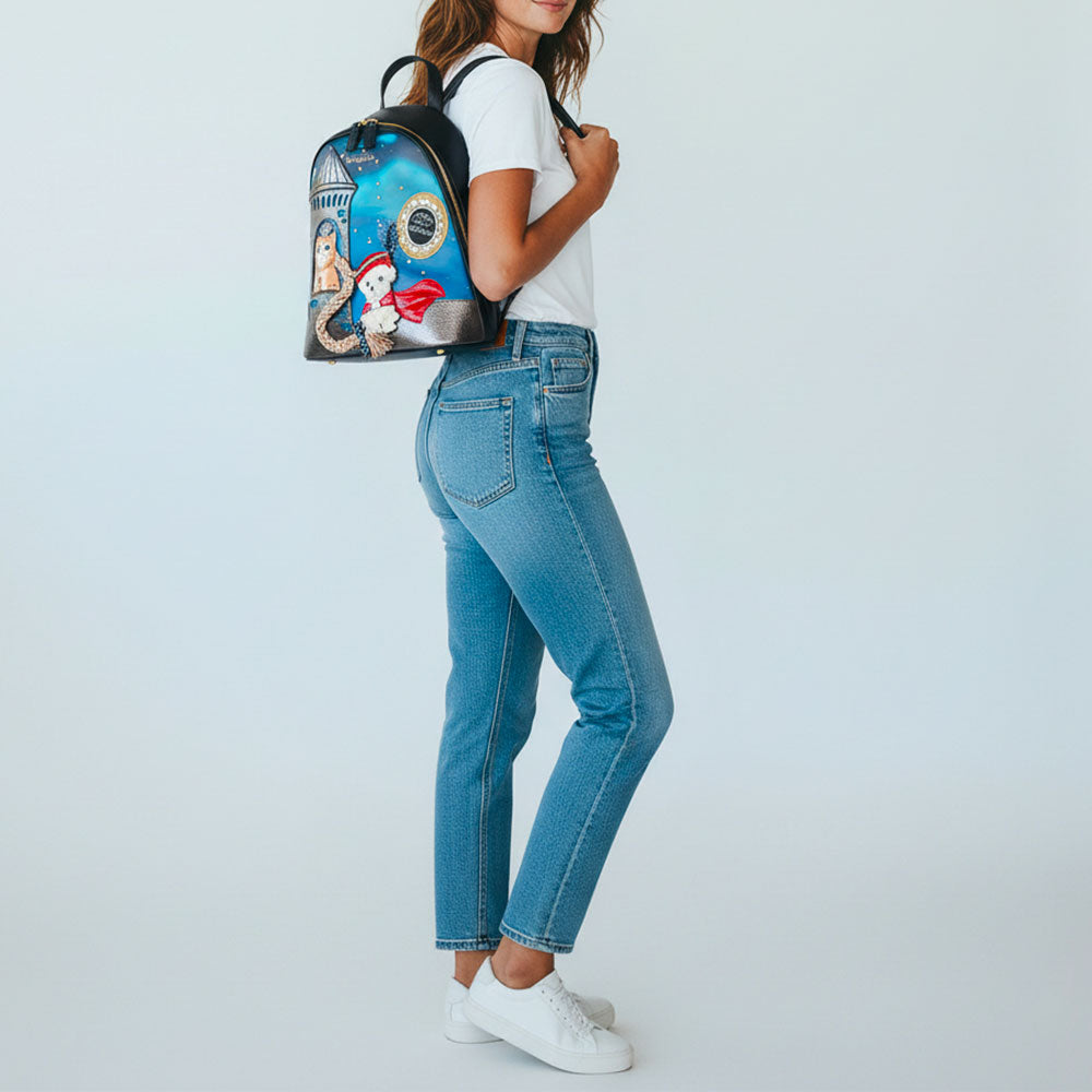 Zaino Donna BRACCIALINI linea Allround stampa Pets Raperonzolo