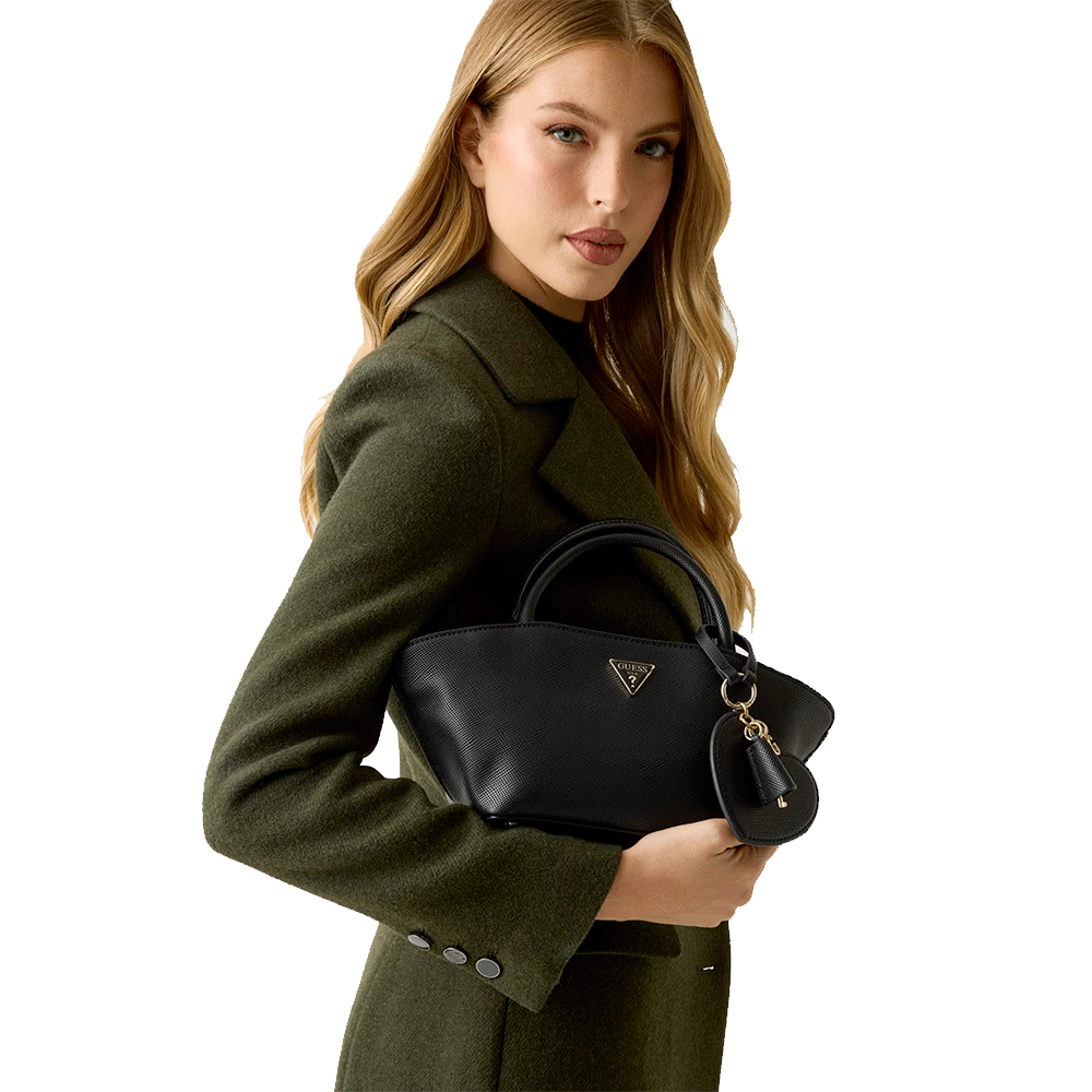 Borsa Donna Mini a Mano con Tracolla GUESS Linea Bolena colore Nero