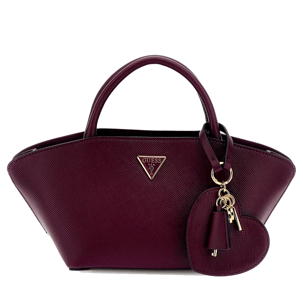 Borsa Donna Mini a Mano con Tracolla GUESS Linea Bolena colore Wine