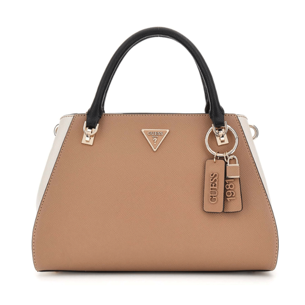 Borsa Donna a Mano GUESS Linea Noelle Colore Tan Multi