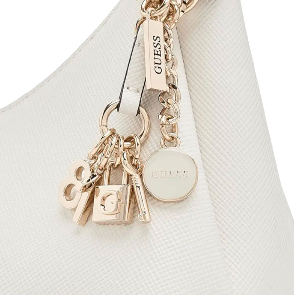 Borsa Donna Hobo a Spalla GUESS Linea Gilda Colore Off White