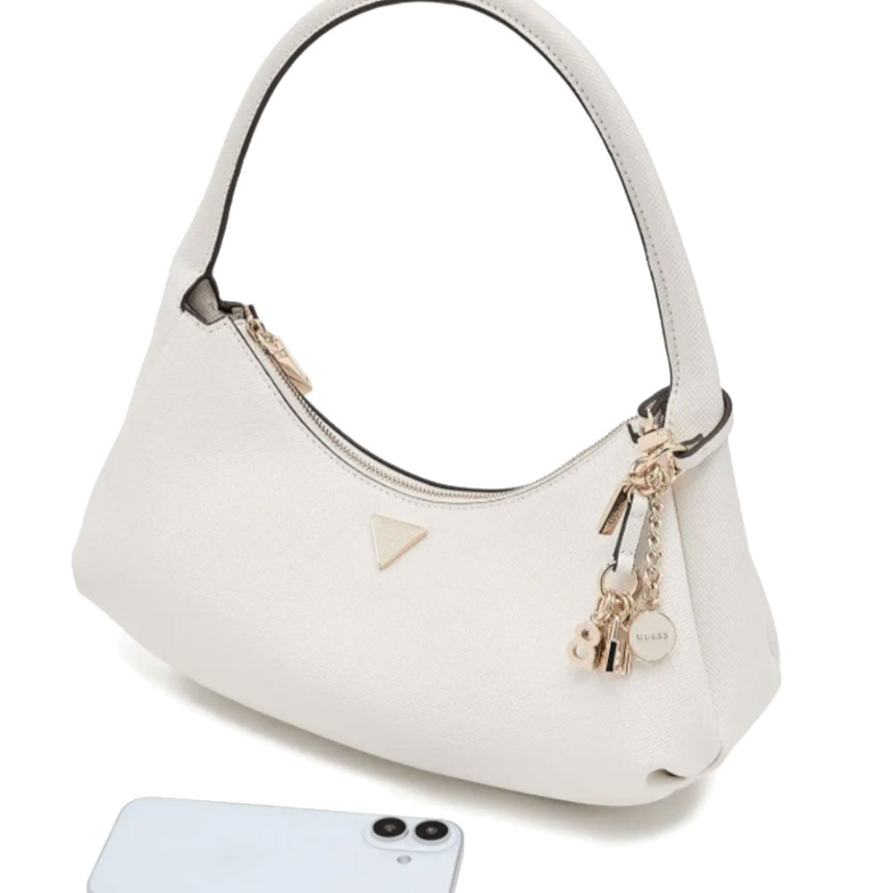 Borsa Donna Hobo a Spalla GUESS Linea Gilda Colore Off White