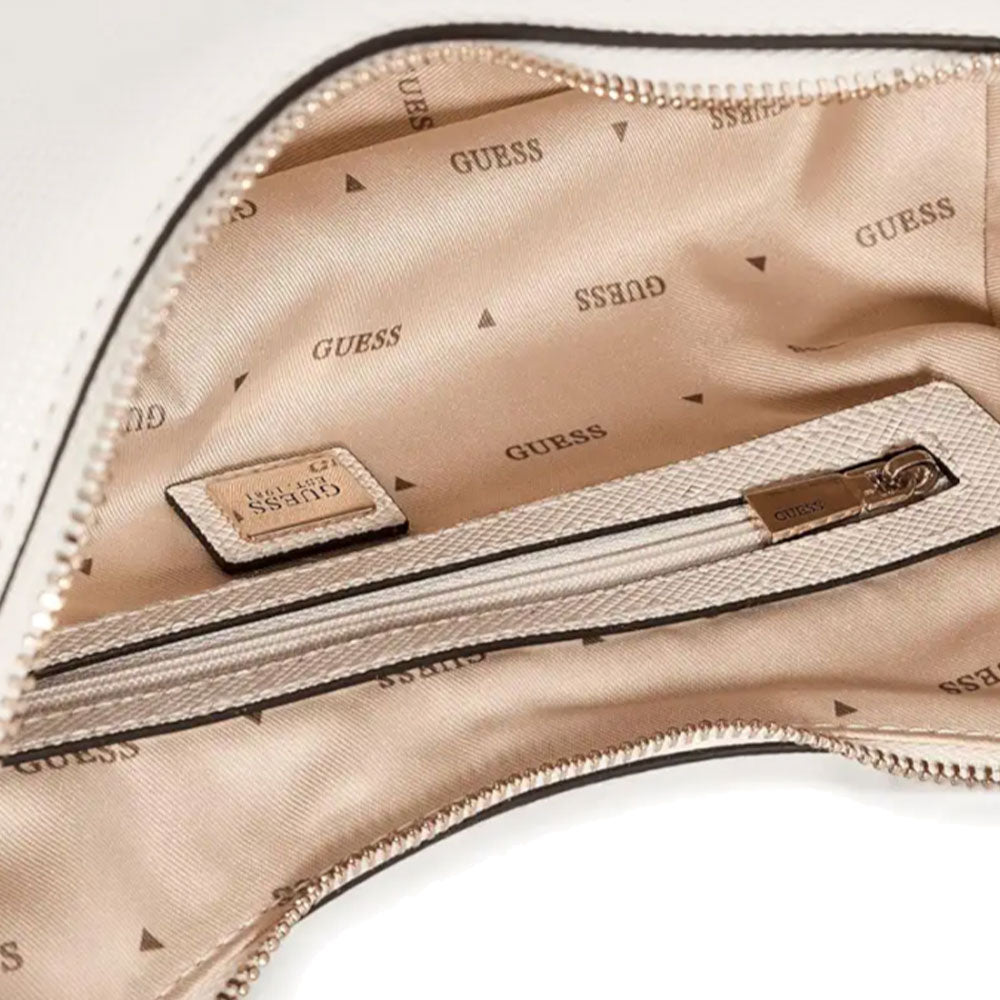Borsa Donna Hobo a Spalla GUESS Linea Gilda Colore Off White