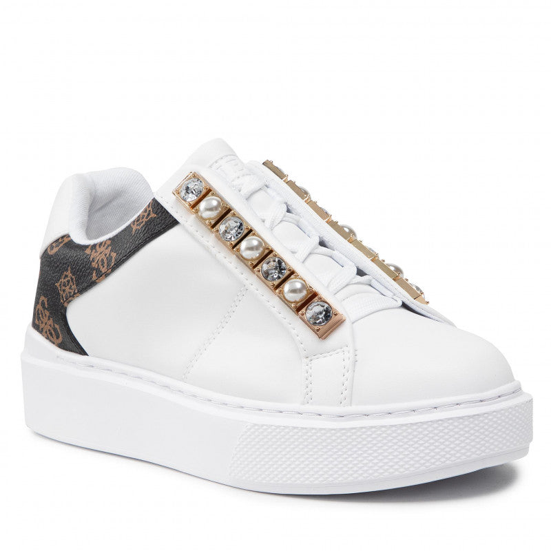 GUESS Damenschuhe Sneakers Haya Line Farbe Weiß - Braun