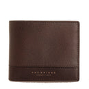 Men's Chestnut Leather Wallet THE BRIDGE Alberto with Flap and Coin Pocket