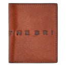 Vertikales Herren-Kartenetui der Alberto-Linie von THE BRIDGE aus braunem Leder