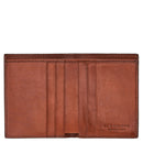 Vertikales Herren-Kartenetui der Alberto-Linie von THE BRIDGE aus braunem Leder