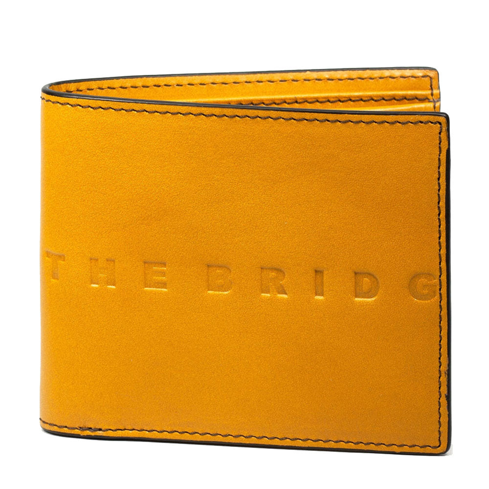 Herren-Brieftasche mit Kartenetui THE BRIDGE Alberto-Linie aus gelbem Leder