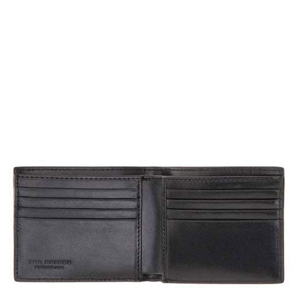 WildHorn Portafoglio Uomo In Pelle Genuina | Bifold Classico Nero E Rosso | Regalo Uomo