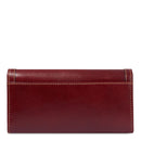 Damenbrieftasche mit Knopf THE BRIDGE Bettina-Linie aus bordeauxrotem Leder