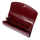 Damenbrieftasche mit Knopf THE BRIDGE Bettina-Linie aus bordeauxrotem Leder