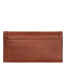 Damenbrieftasche mit Knopf THE BRIDGE Bettina-Linie aus braunem Leder