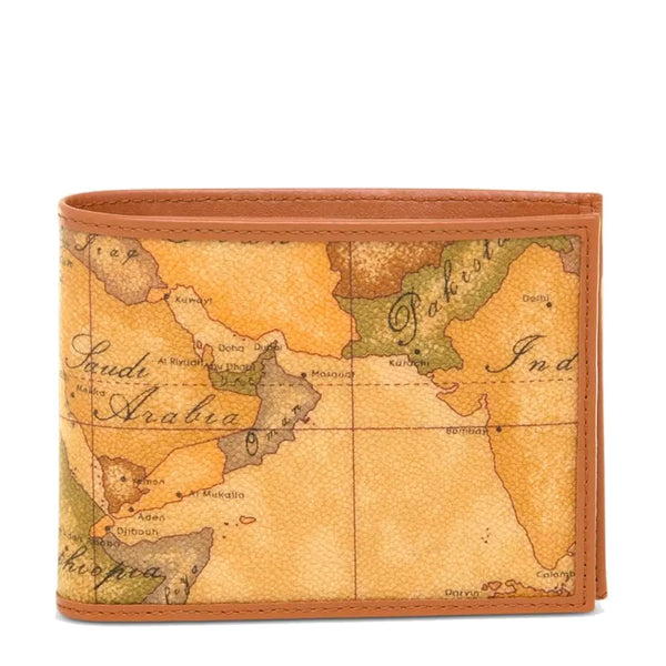 Portafoglio Uomo Con Pattina E Portamonete 1A Classe Alviero Martini In Pelle Nera Con Inserto Geo Classic W150 A Sconto - Foto 11