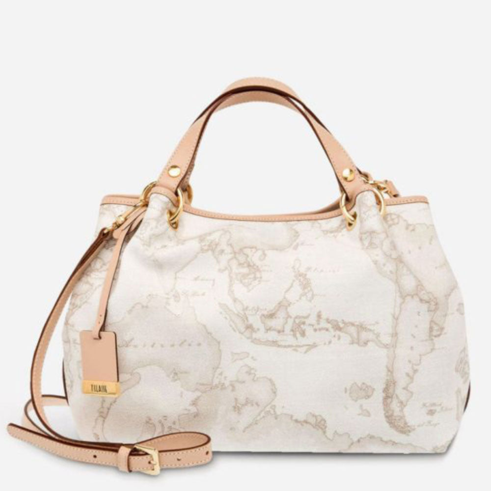 Borsa Donna a Mano con Tracolla 1A Classe Alviero Martini linea Geo White N148