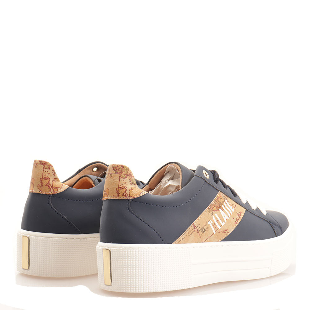 Scarpe Donna 1A Classe Alviero Martini Sneakers linea Geo Cruise in Tessuto Gommato Navy 0294